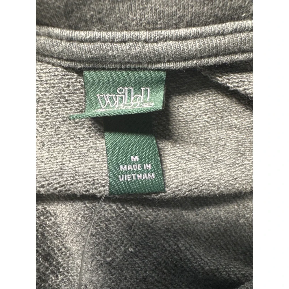 Wild Fable Heather Grey Cropped Polo Sweatshirt‎ Womens Medium NWT 331115874 - Picture 4 of 9